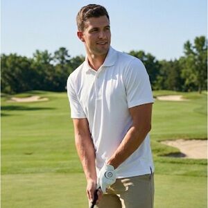Ben Hogan Performance Golf Polo Shirt Men's Medium White Short Sleeve